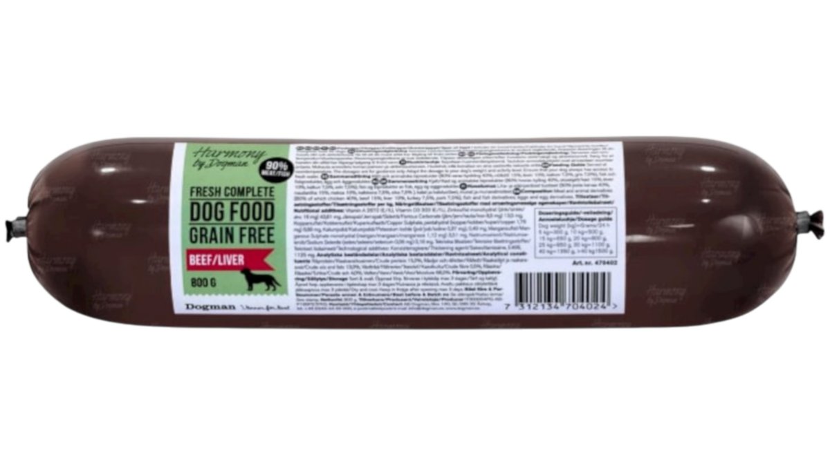 Harmony Hundepølse Okse/Lever, 800 g