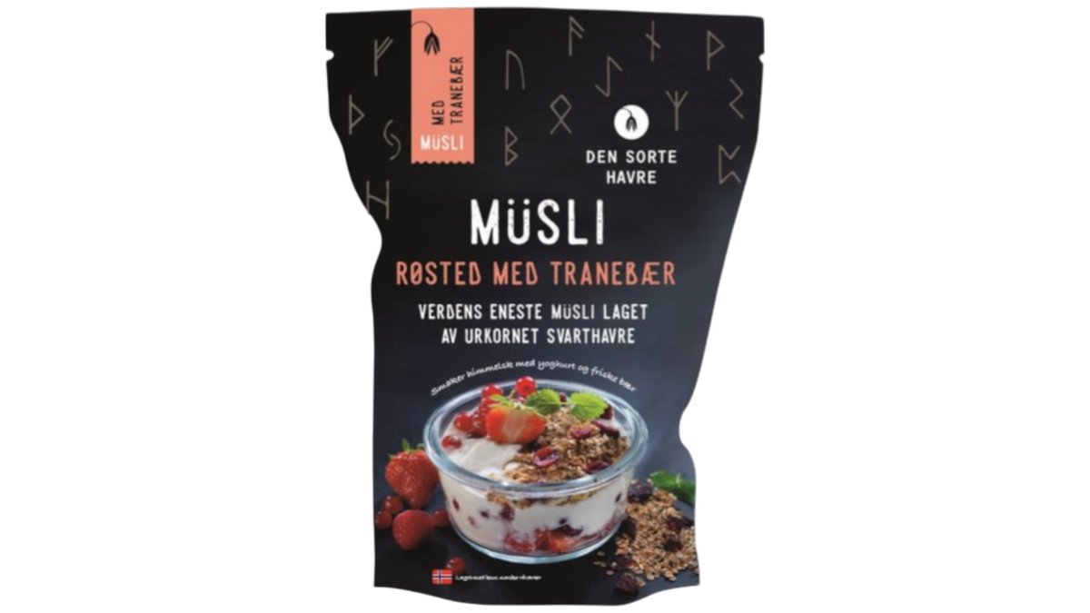 Den Sorte Havre Müsli Røsted Tranebær, 400 g