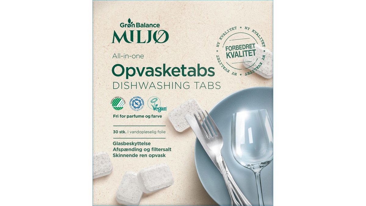 Opvasketabs All In One, Grøn Balance