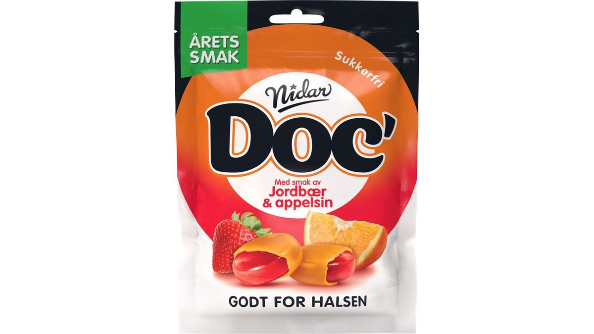 Doc Halspastiller Jordbær & Appelsin, 50 g
