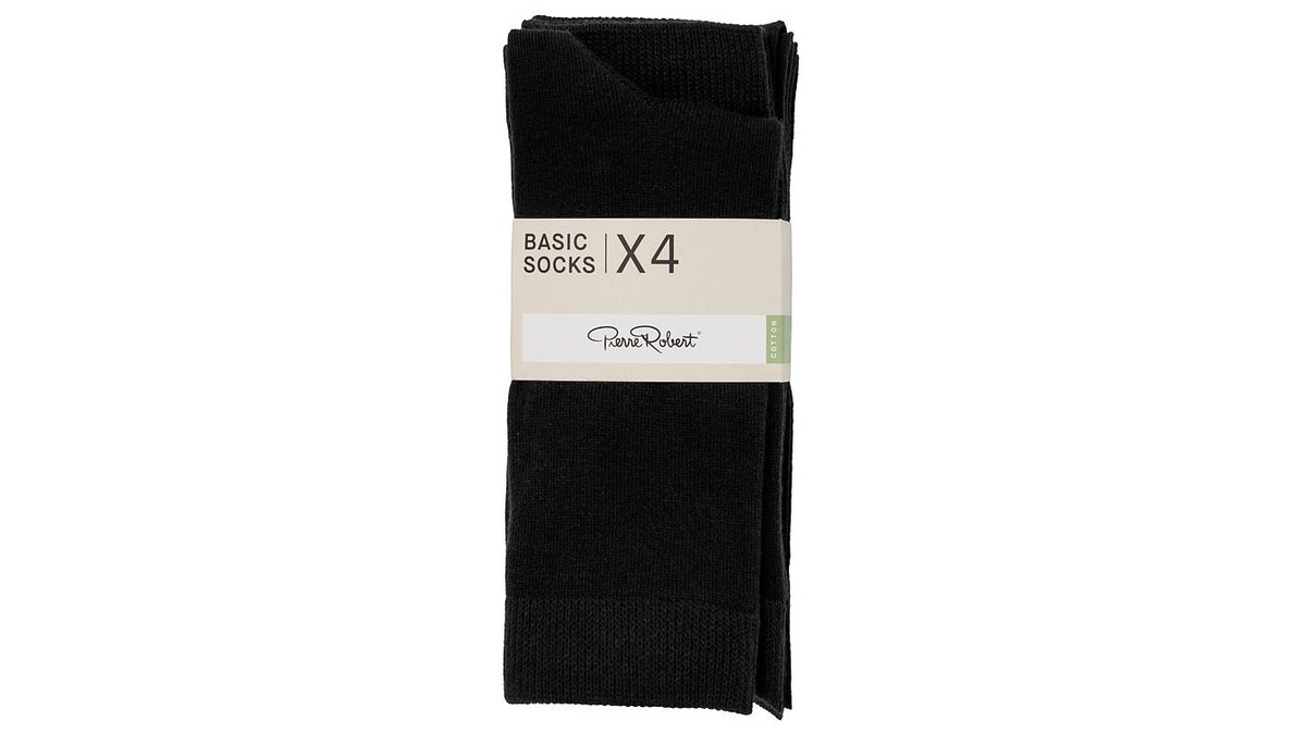 Pierre Robert Basic Socks Black 37-40, 4 stk