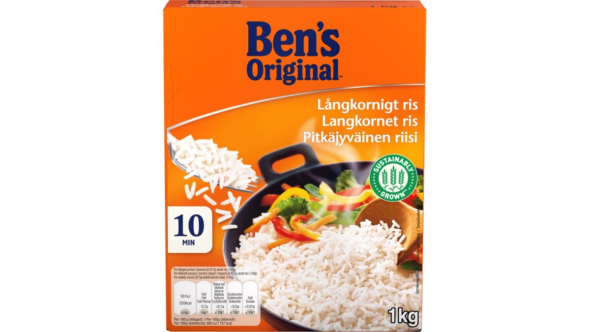 Ben's Original Långkornigt Ris, 1 kg