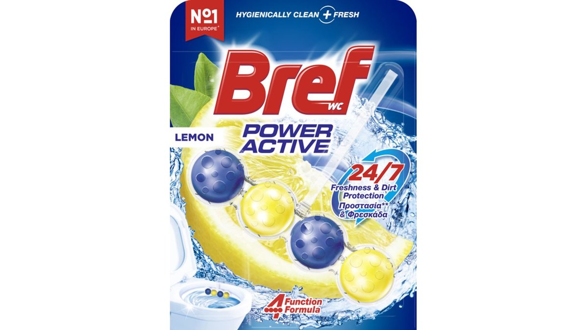 Bref Toalettrengöring Power Active Lemon, 50 g