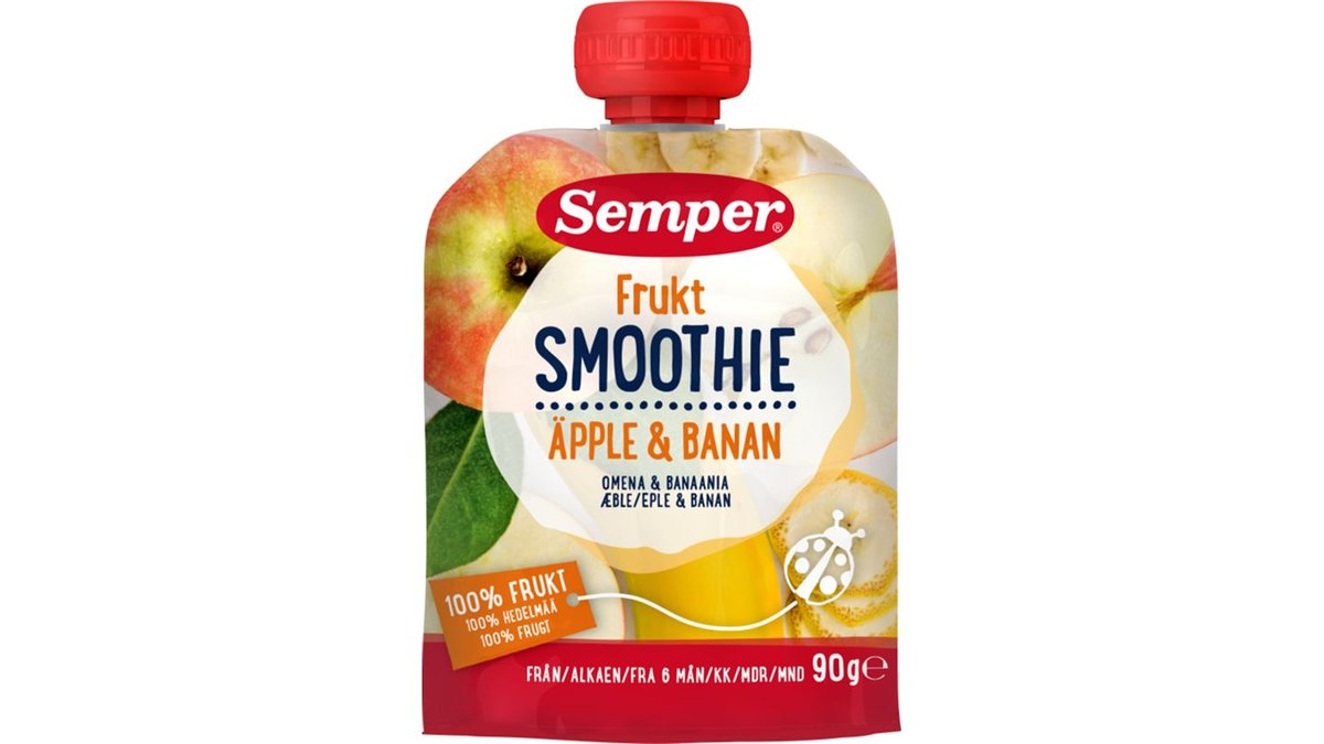 Semper Smoothie Fruit 6 mån, 90 g