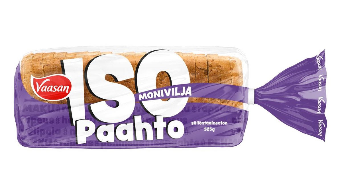 Vaasan Isopaahto monivilja paahtoleipä 525g