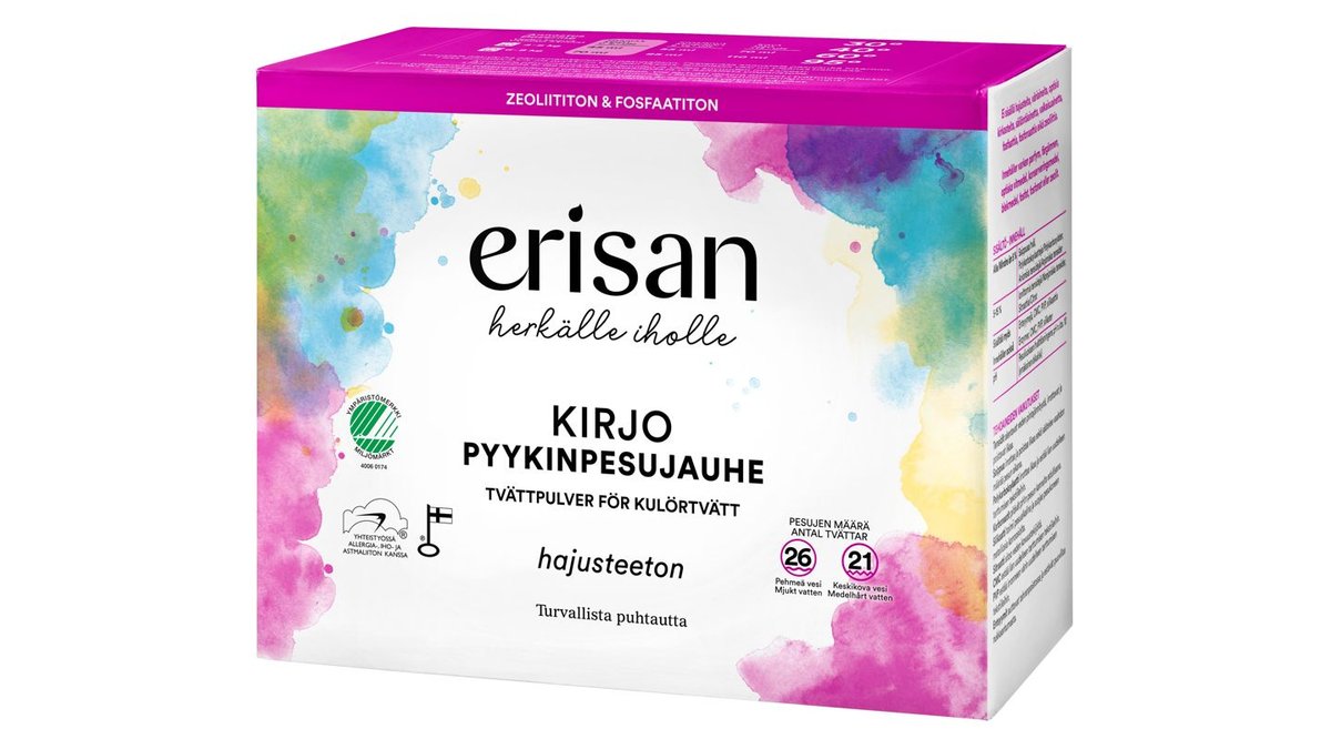 Erisan Kirjopyykki pyykinpesujauhe 1kg