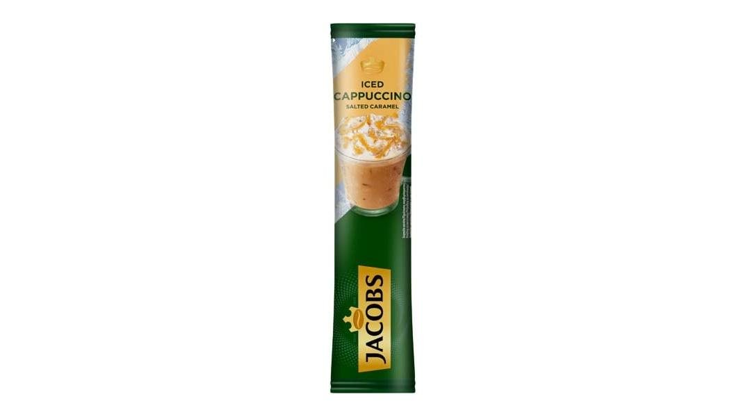 Cafea instant Jacobs Iced Cappuccino Salted Caramel, plic, 17,8 g ...