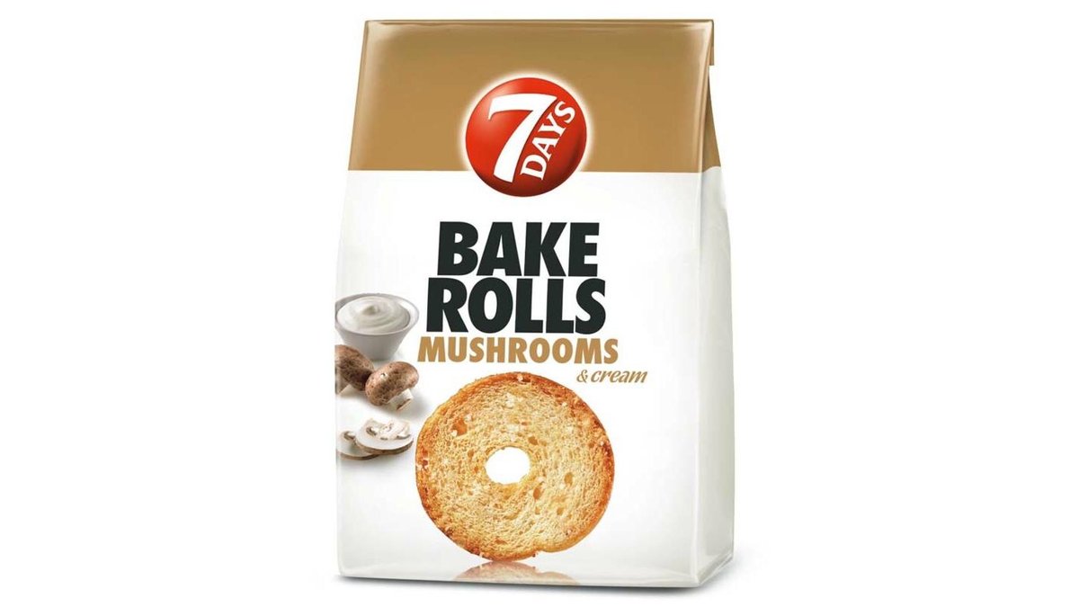 7Days Bake Rolls cu arome de ciuperci si smantana 80g | Carrefour ...