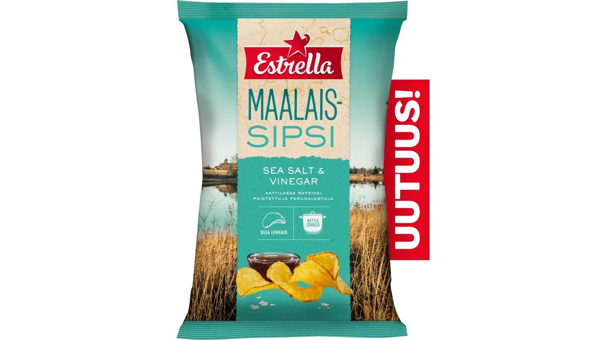 Estrella Maalaissipsi Sea Salt & Vinegar 180g