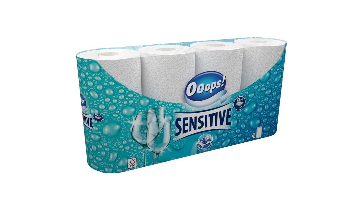 Ooops! Sensitive talouspaperi 4 rullaa
