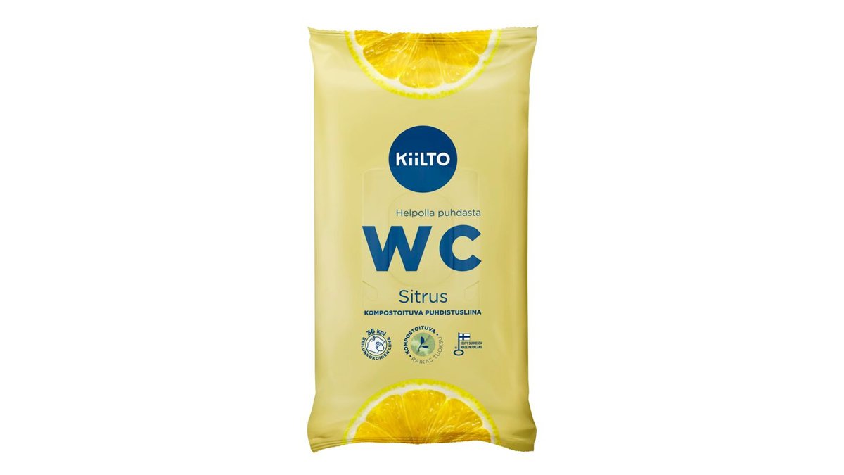 Kiilto WC puhdistusliina sitrus 36kpl