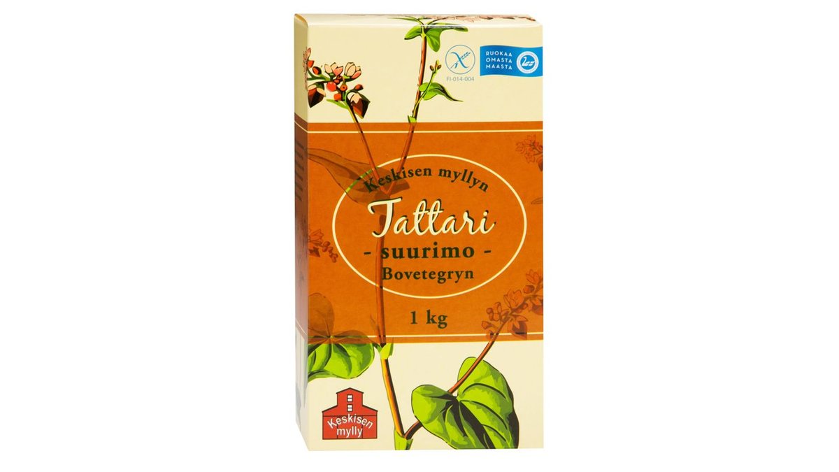Keskisen Myllyn Kotimainen täysjyvä tattarisuurimo 1kg