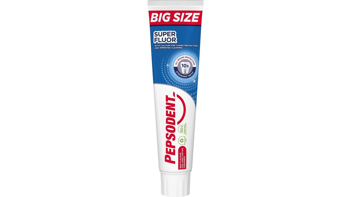 Pepsodent Super Fluor Hammastahna Miedon makuinen 125 ml