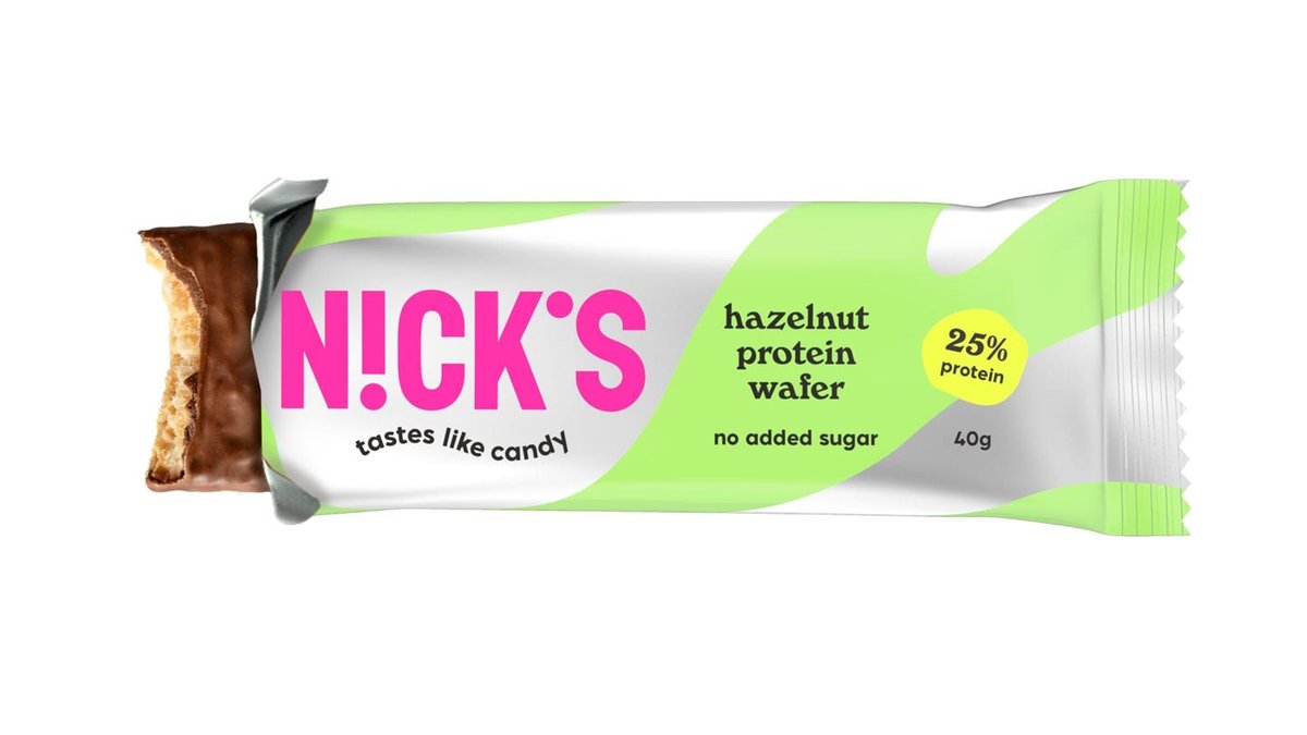 Nick's Hazelnut Protein Wafer 40g gluteeniton proteiinivohvelipatukka