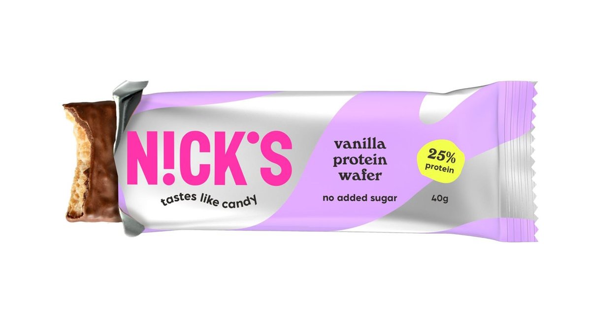 Nick's Vanilla Protein Wafer 40g gluteeniton proteiinivohvelipatukka