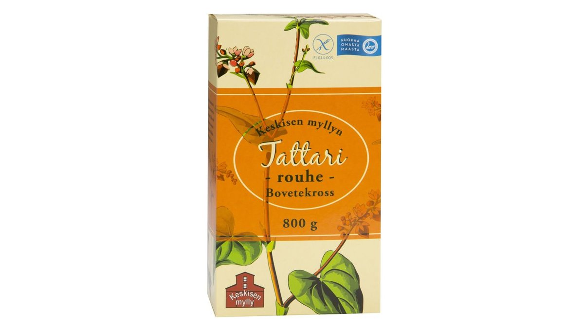 Keskisen Myllyn Kotimainen täysjyvä tattarirouhe 800g