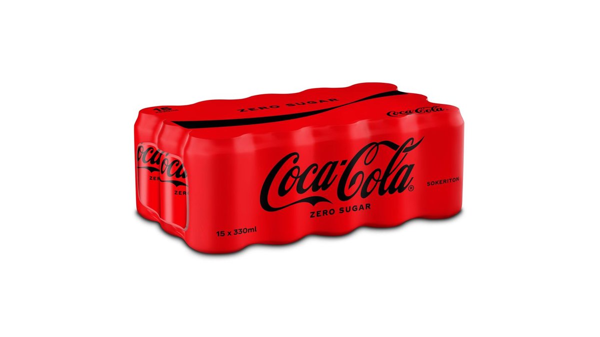 Coca-Cola Zero virvoitusjuoma 330ml 15-pack