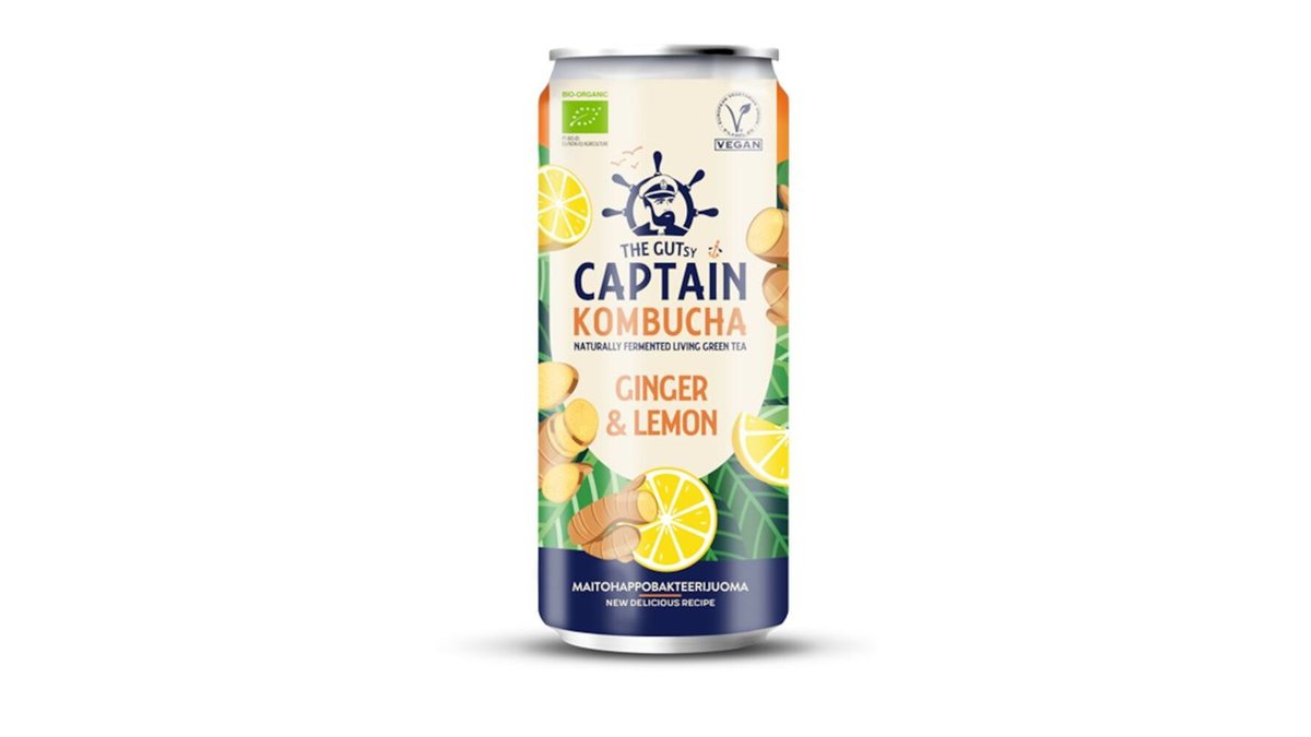 Gutsy Captain Kombucha Ginger Lemon 250ml