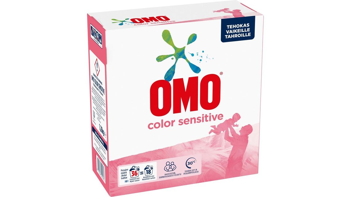 Omo pyykinpesujauhe Color Sensitive 1,26kg