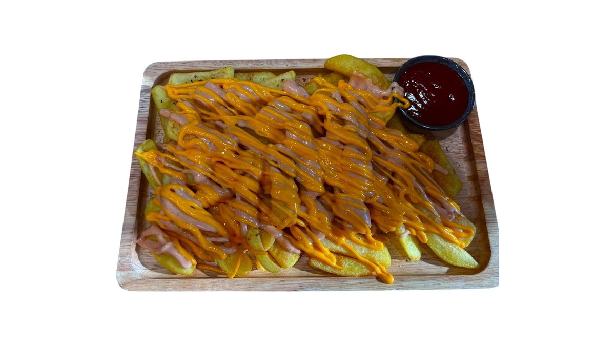 Potatoes, Cheddar Sauce, Sauce, Ketchup