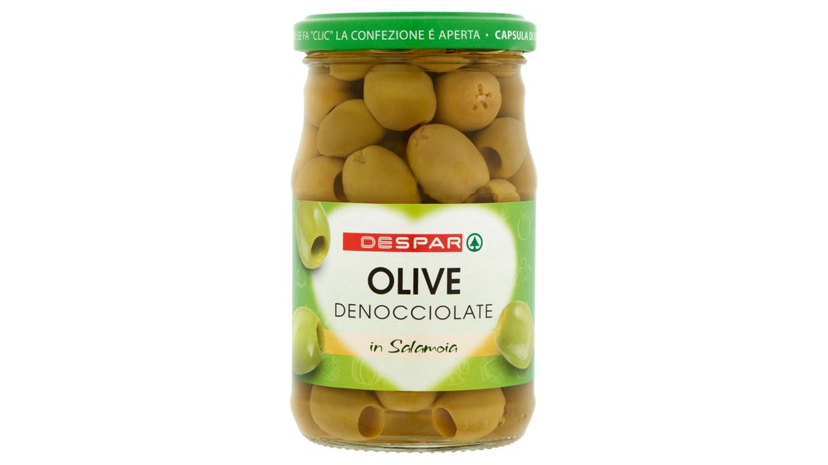 Hungary product data sample: DESPAR zöld magozott olívabogyó sós lében 300 g