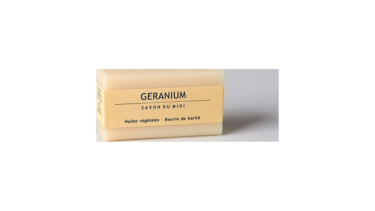 Savon Du Midi Duftseife GERANIUM – Mit Bio-Sheabutter, Vegan & Hautfreundlich
