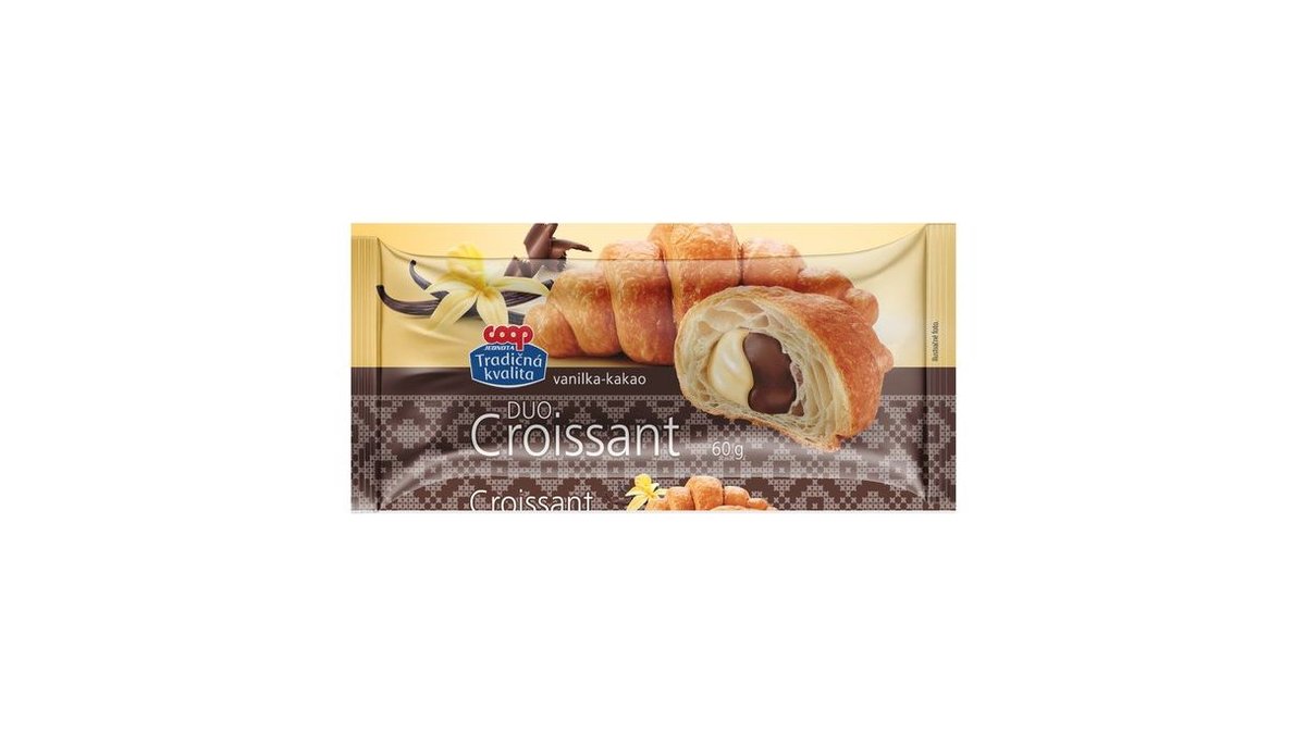 COOP Croissant DUO vanilka-kakao 60g TK