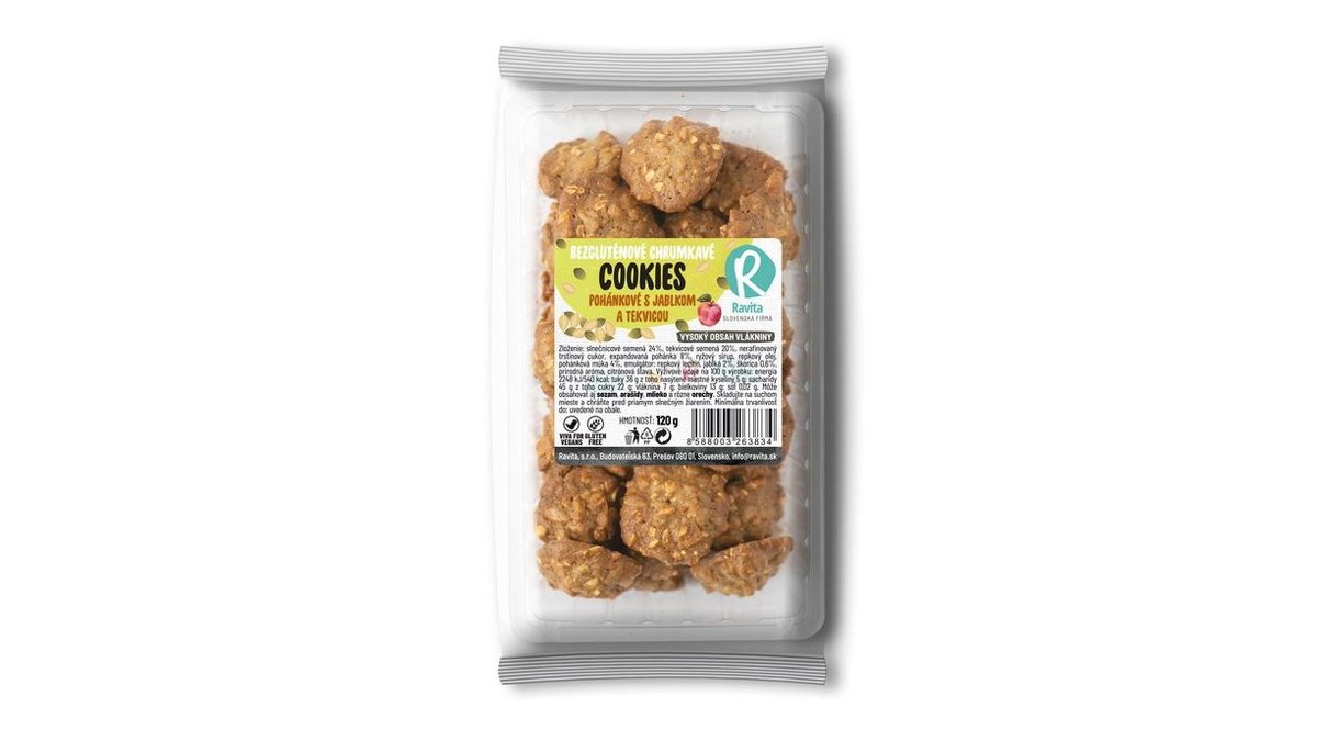 Cookies pohánkové s jablkom a tekvicou BZG 120g