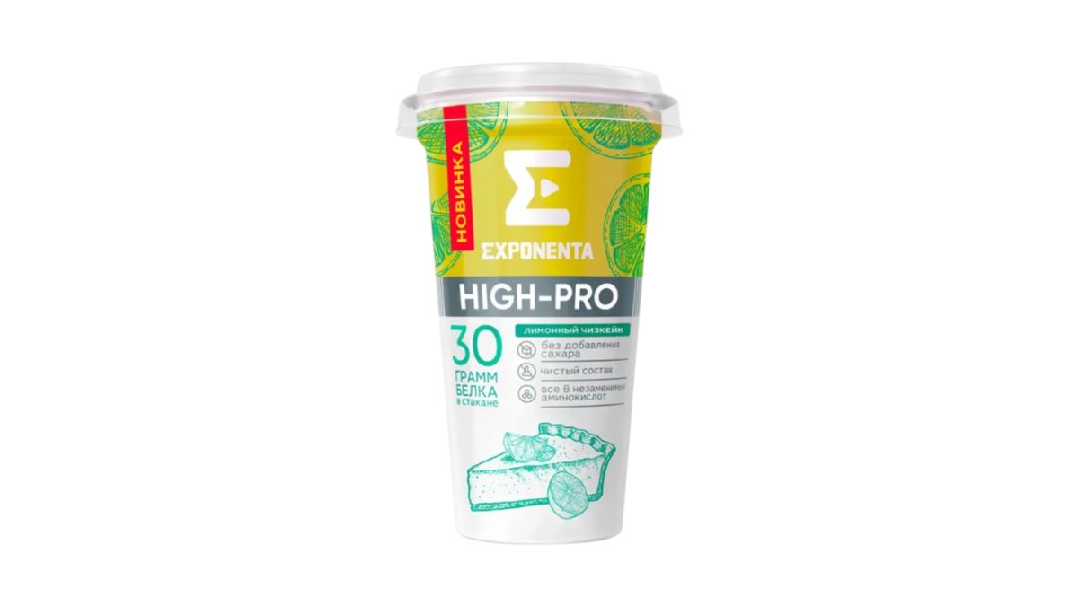 Напиток Exponenta High-pro лимонный чизкейк 250 г