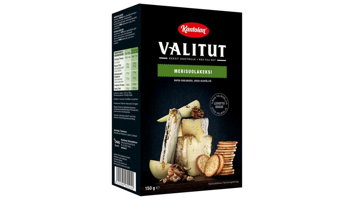 Kantolan Valitut merisuolakeksi 150g