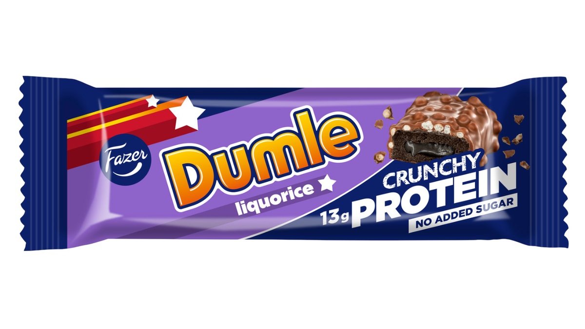 Fazer Dumle Crunchy Lakritsi Protein patukka 45g