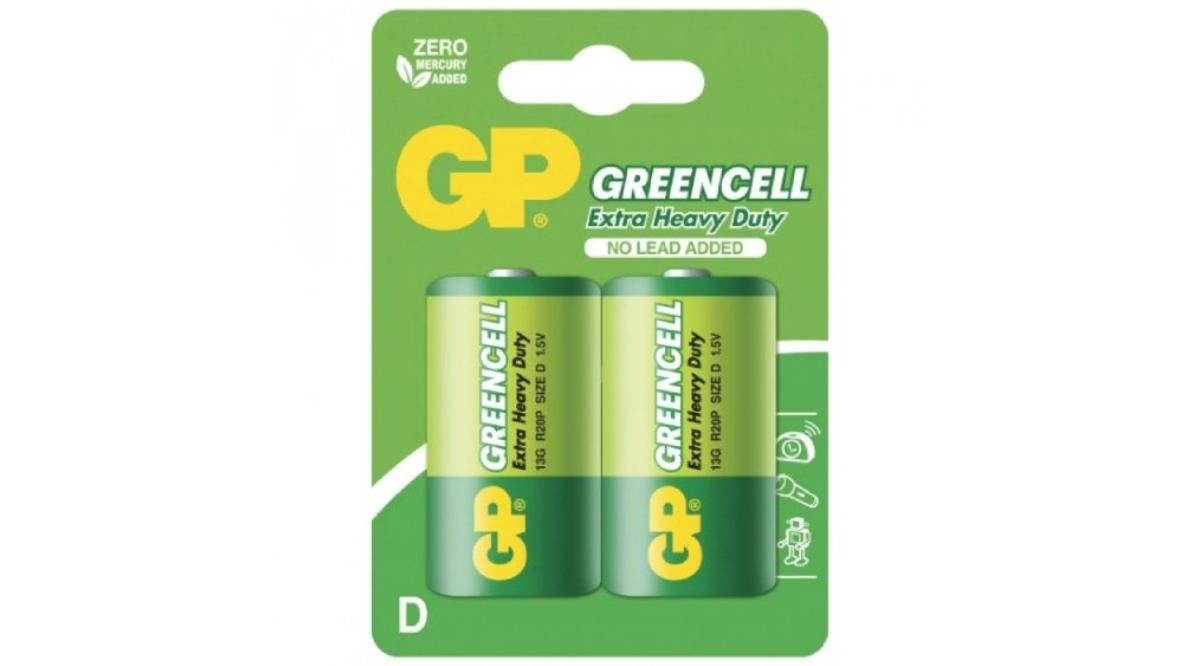 Gp Batareya Greencell D R20 1.5v 13g-U2 2li