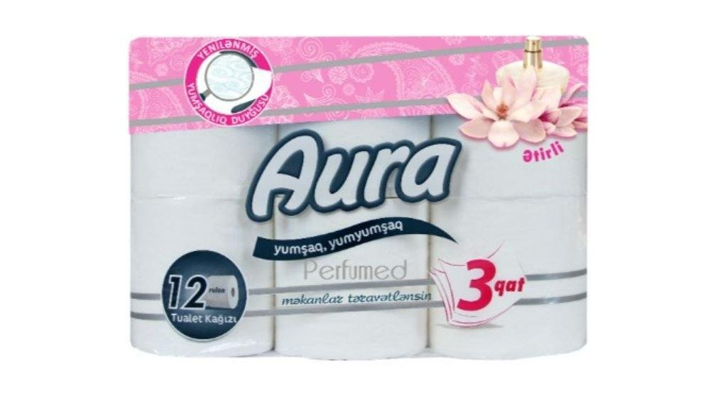 Aura Ətirli Tualet Kağızı 12 rulon 3 qat