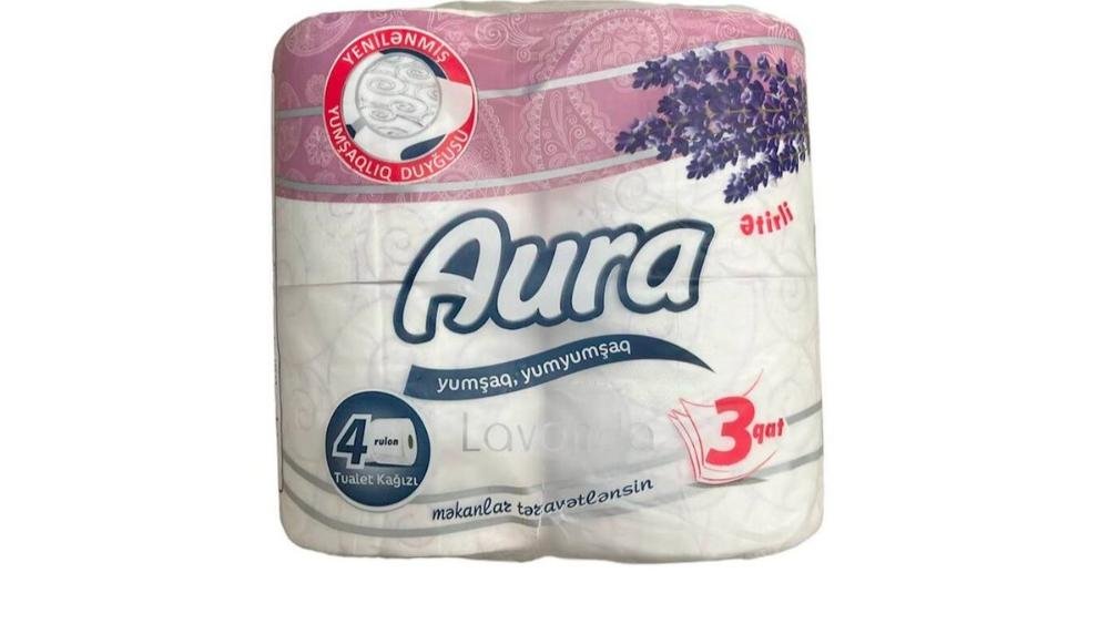 Aura Lavanda Ətirli Tualet Kağızı 4 rulon 3 qat