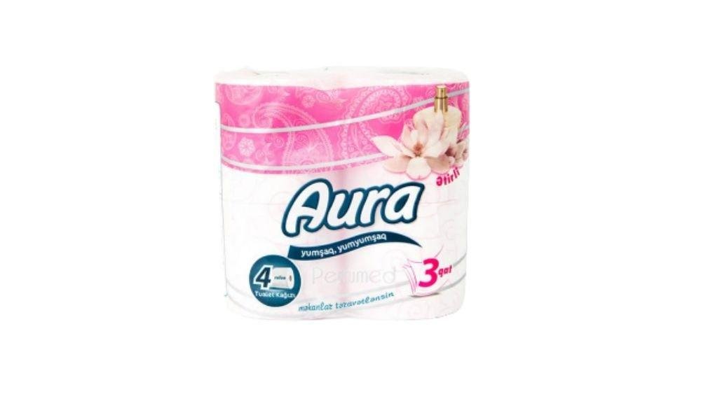 Aura Ətirli Tualet Kağızı 4 rulon 3 qat