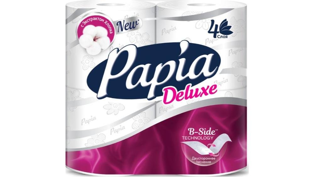 Papia Tualet Kağızı 4 Rulon 4 Qat Deluxe