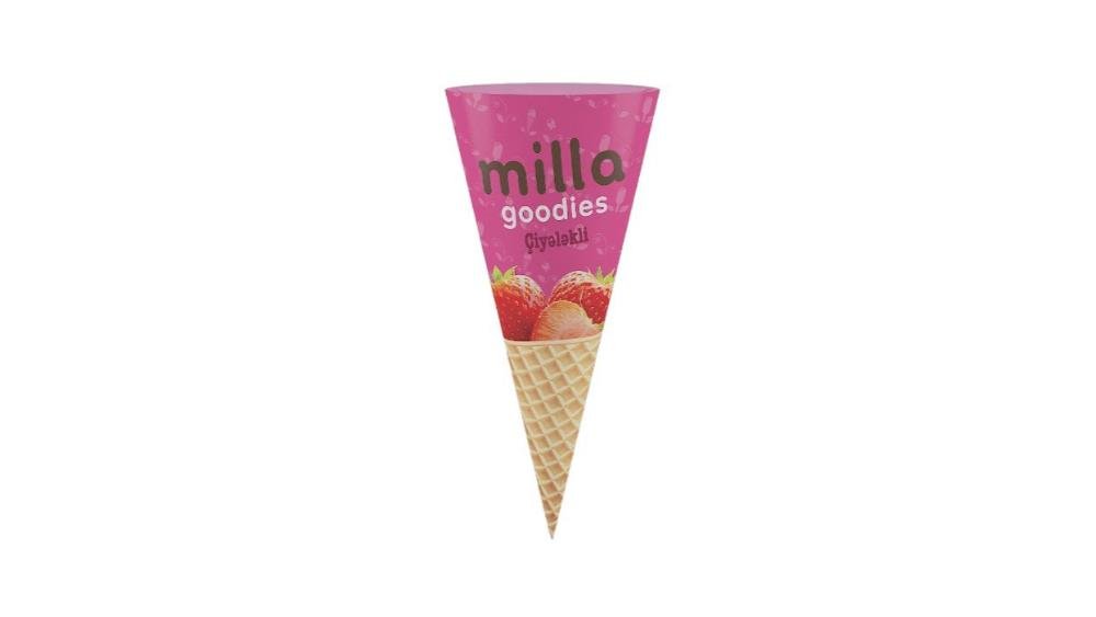 Milla Dondurma Kornetto Çiyələkli 125ml