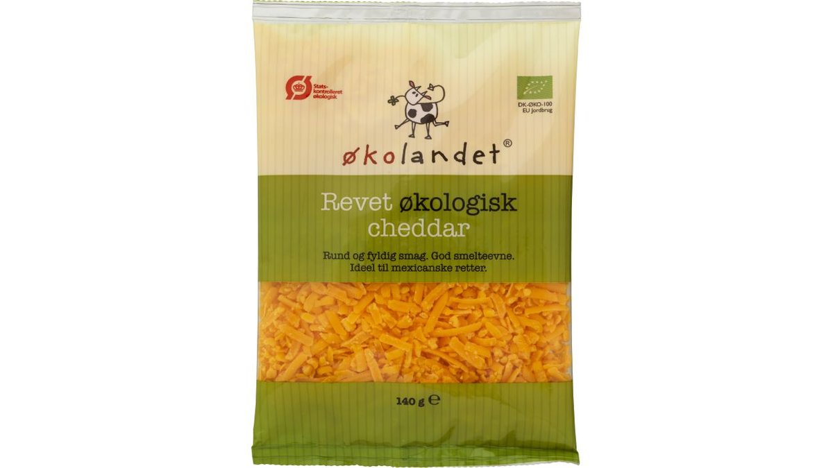 Revet ost cheddar rød øko. Økolandet