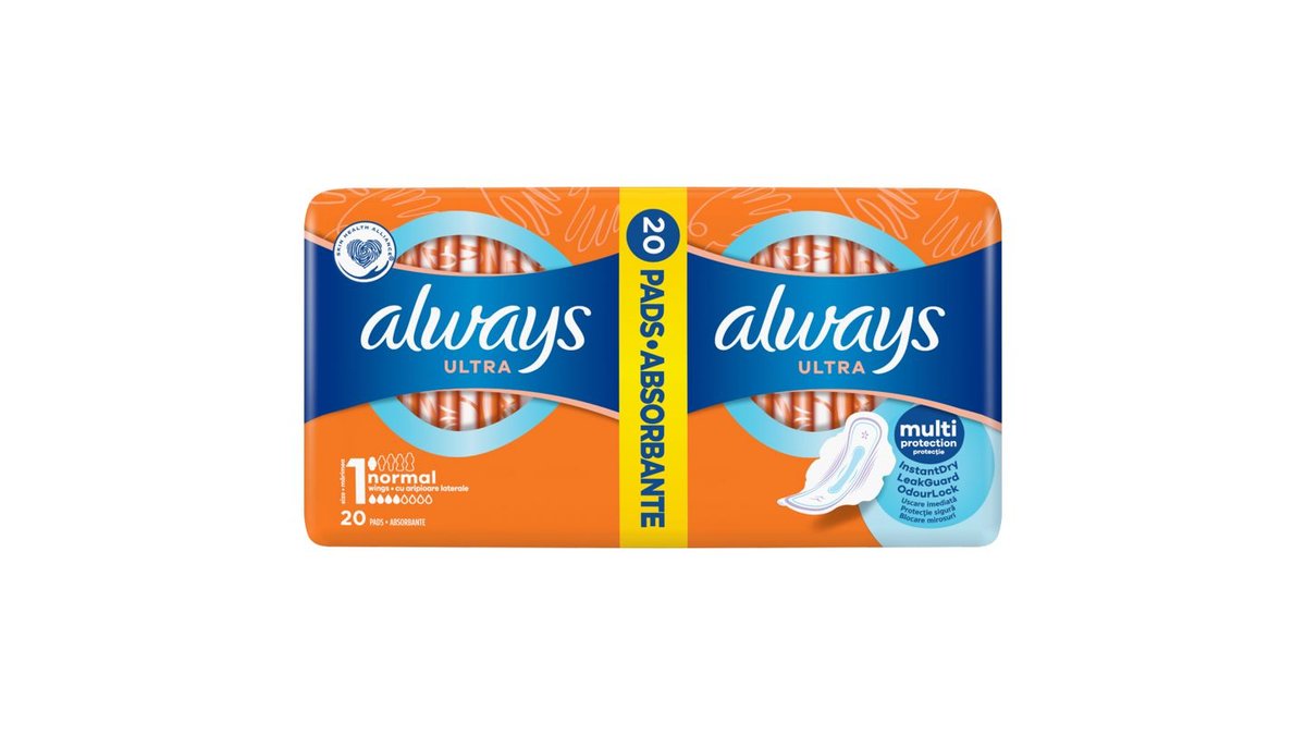 Always Ultra Hygienické Vložky Normal (V1) S Křidélky 20 ks
