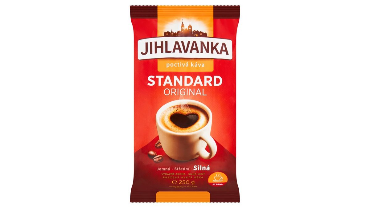 Jihlavanka Standard original pražená mletá káva 250g