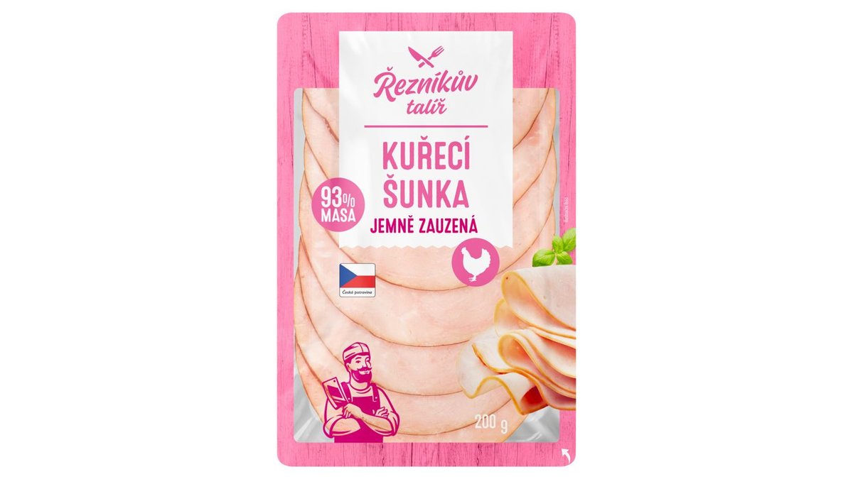 Řezníkův talíř Kuřecí šunka jemně zauzená 200g