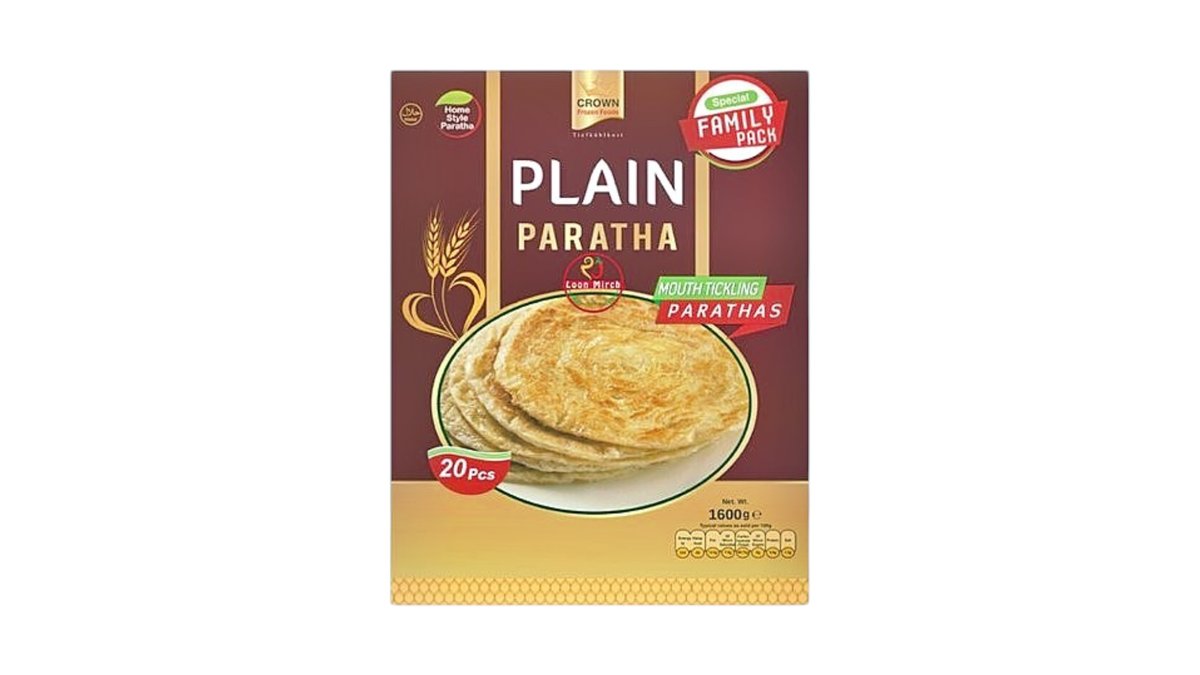 CROWN PLAIN PARATHA FAMILY PACK 20 PCS