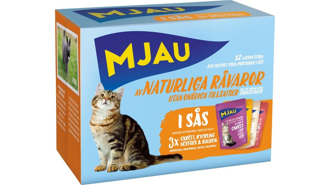Mjau Kattmat Multibox Köttsmaker, 12x85 g