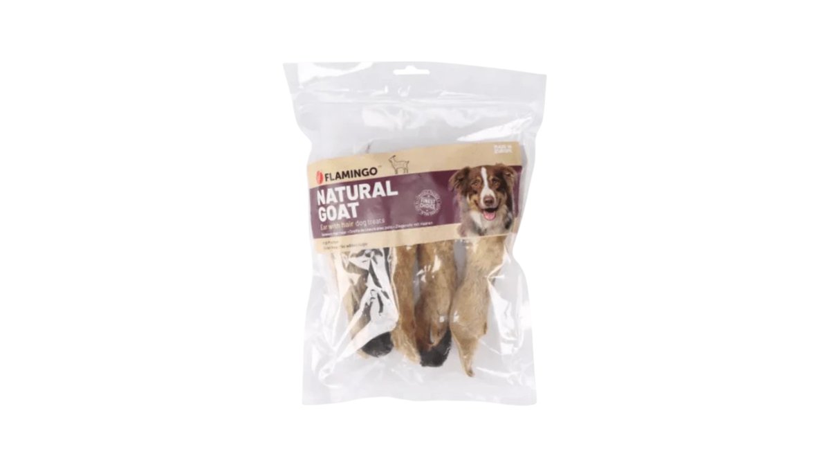 Flamingo Goat Ears With Fur 200g
