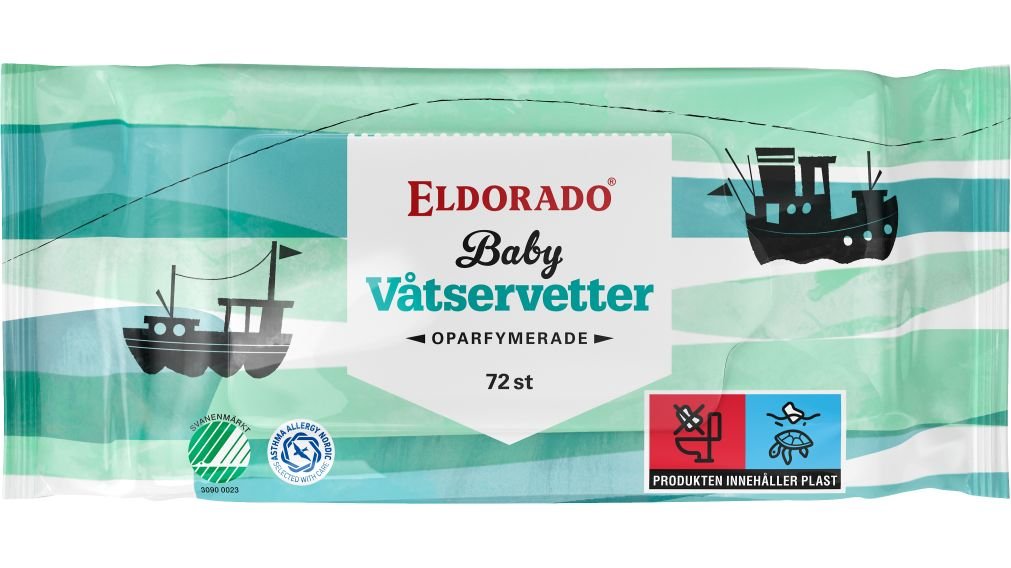 Eldorado Våtservetter Baby, 72 st
