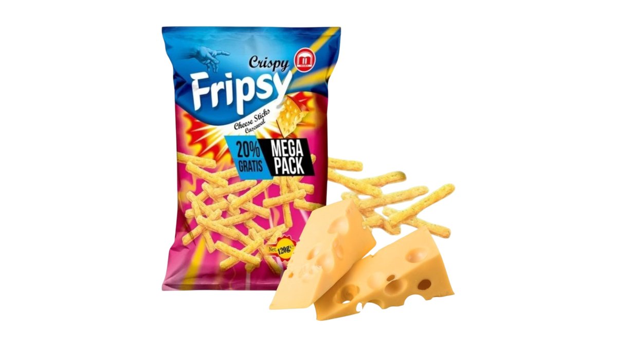 Fripsy chrumkavé hranolčeky, syrové, 120 g