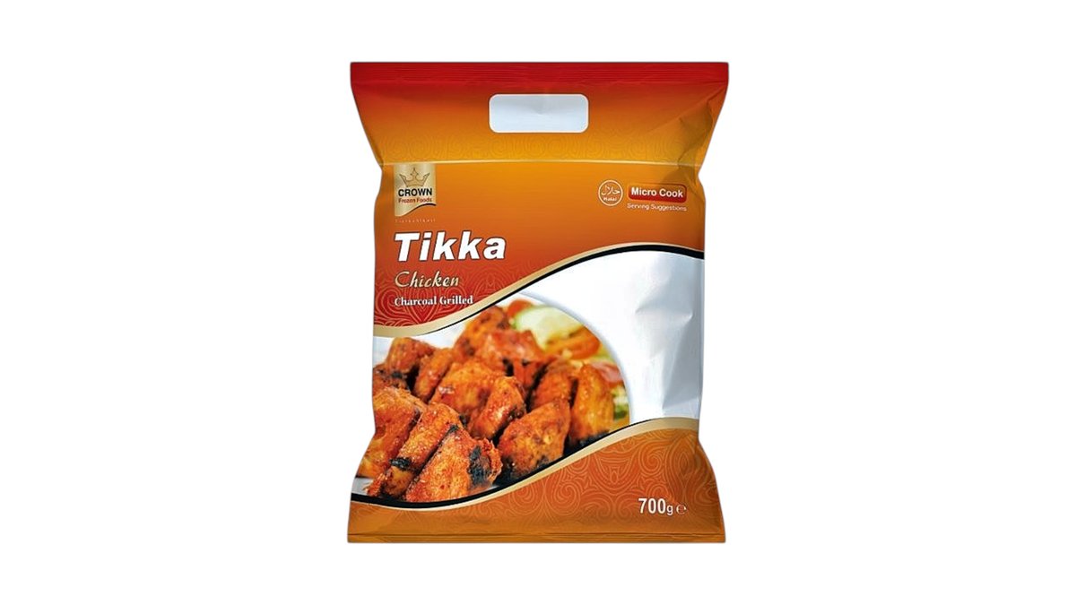 CROWN GREEN CHILLI TIKKA CHICKEN CHARCOAL(700g)