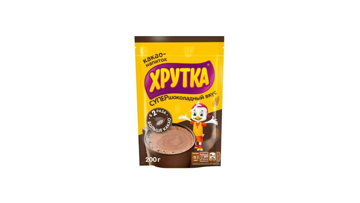 Какао Хрутка супер шоколадный 200 г