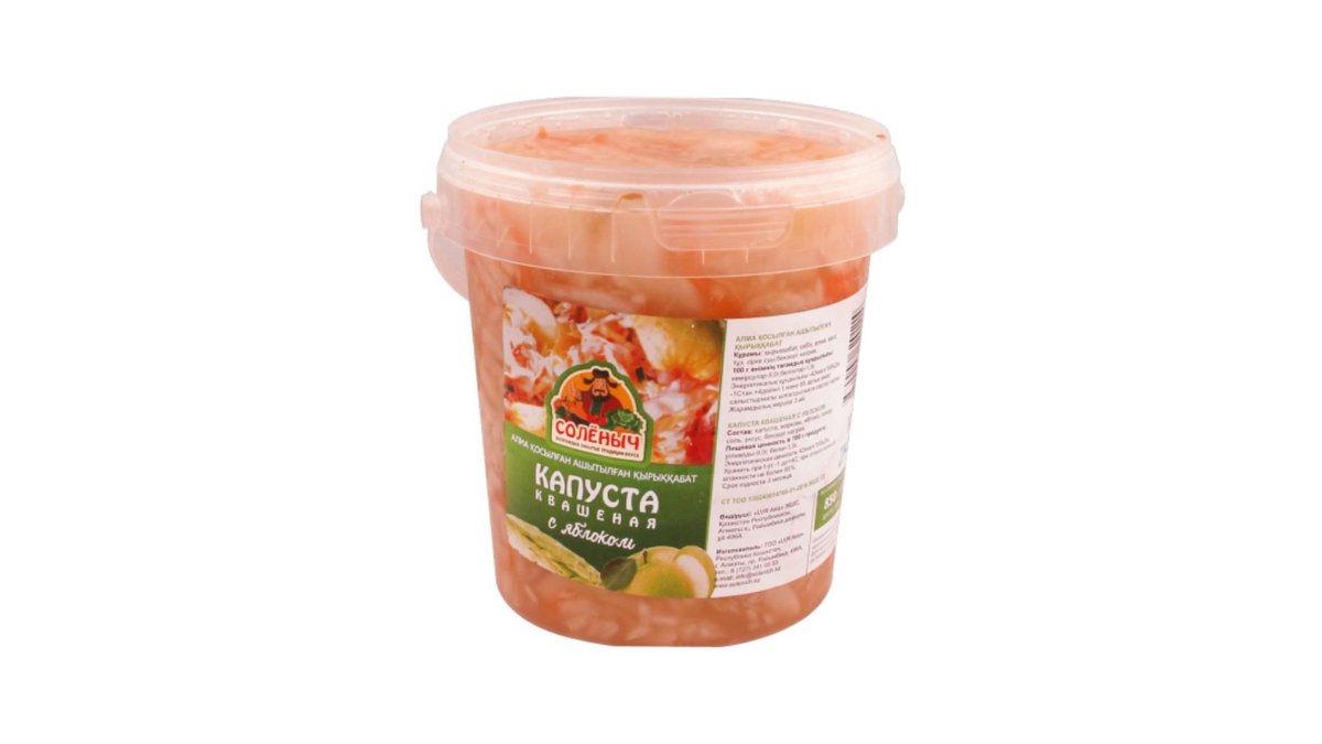 Капуста Солёныч квашеная с яблоками 850 г ведро