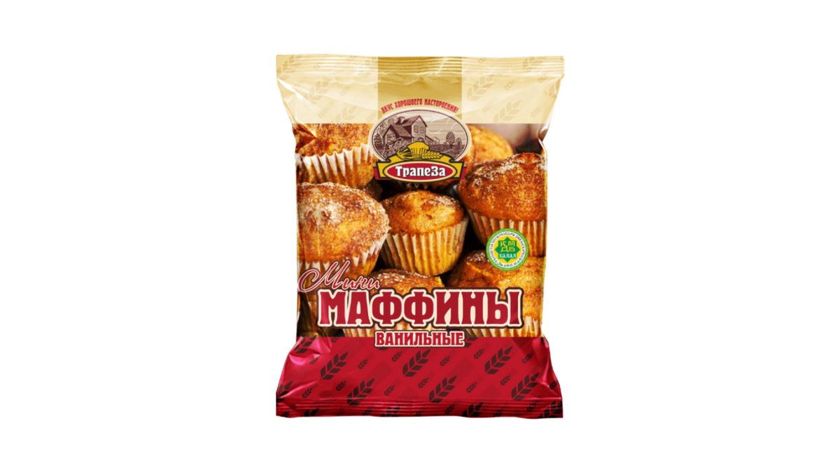 Мини-маффины Трапеза ванильные 450 г
